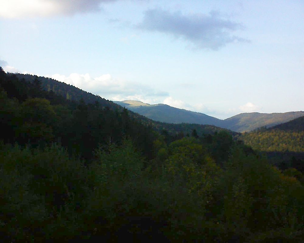 Le petit ballon vu depuis le Domaine Langmatt à Murbach le 07.10.2018 à 17:30 Le petit ballon (Alsace, Vosges) le 07.10.2018 à 17:30