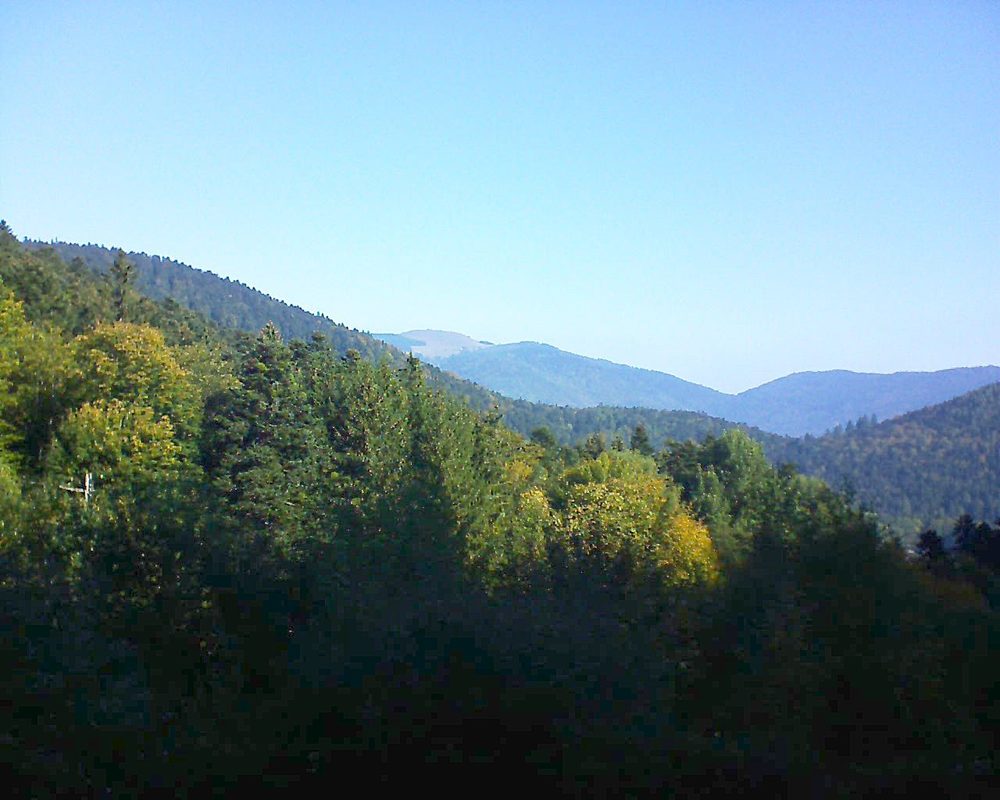 Le petit ballon vu depuis le Domaine Langmatt à Murbach le 08.10.2018 à 10:30 Le petit ballon (Alsace, Vosges) le 08.10.2018 à 10:30