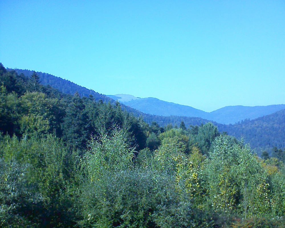 Le petit ballon vu depuis le Domaine Langmatt à Murbach le 08.10.2018 à 15:30 Le petit ballon (Alsace, Vosges) le 08.10.2018 à 15:30