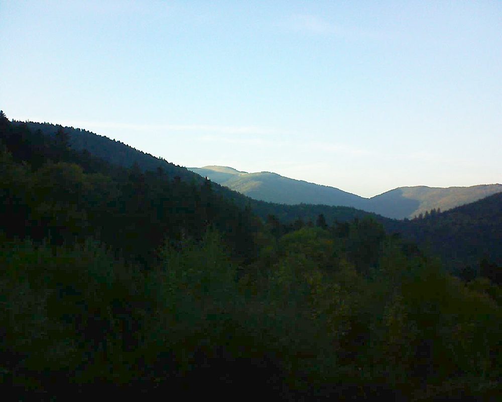 Le petit ballon vu depuis le Domaine Langmatt à Murbach le 08.10.2018 à 18:15 Le petit ballon (Alsace, Vosges) le 08.10.2018 à 18:15
