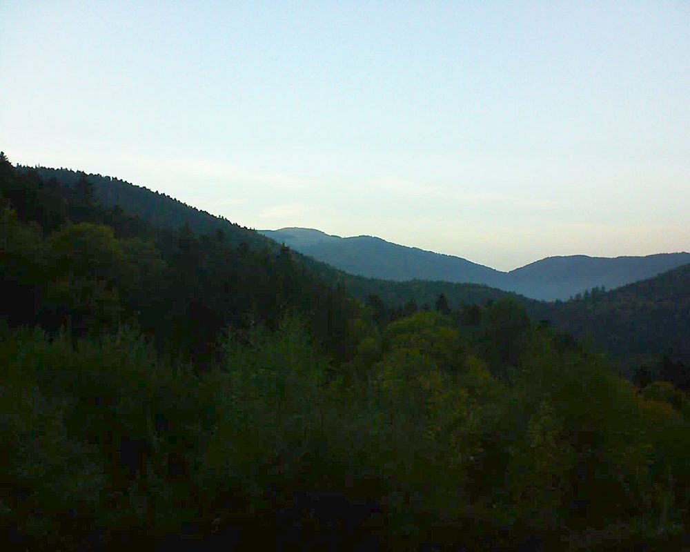 Le petit ballon vu depuis le Domaine Langmatt à Murbach le 08.10.2018 à 18:45 Le petit ballon (Alsace, Vosges) le 08.10.2018 à 18:45
