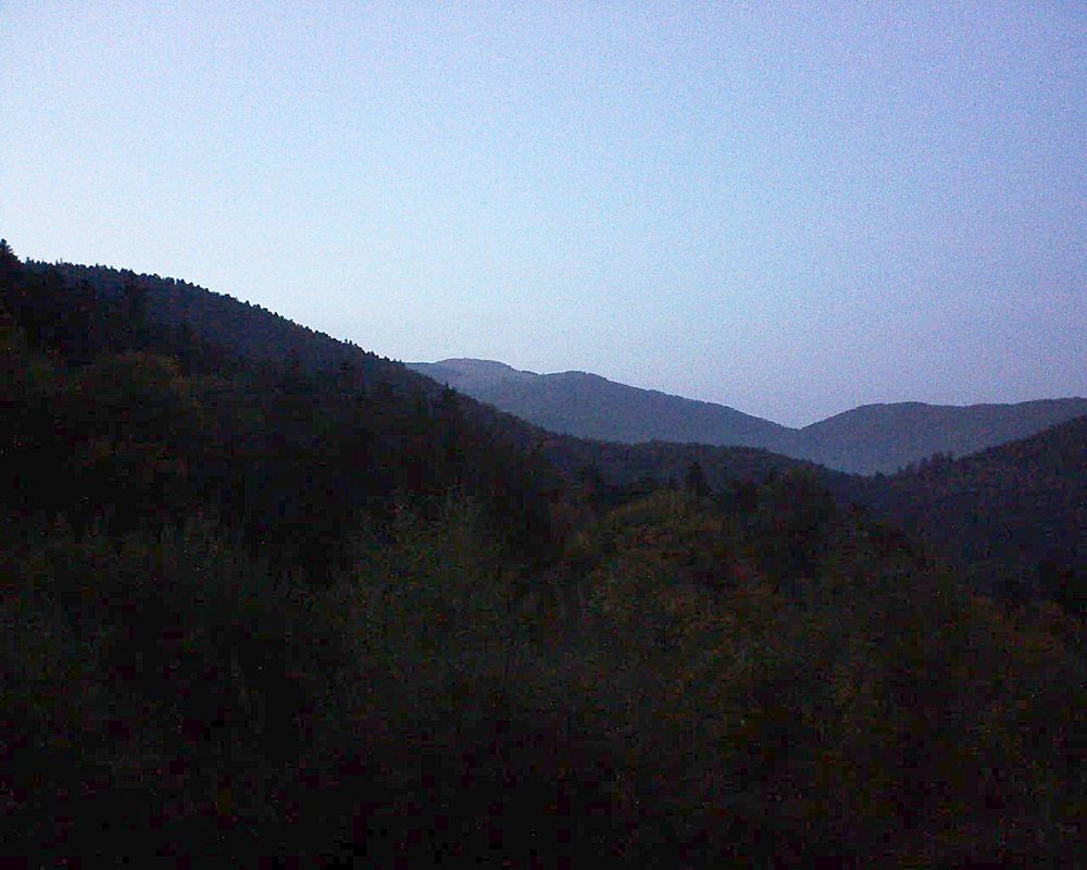 Le petit ballon vu depuis le Domaine Langmatt à Murbach le 08.10.2018 à 19:15 Le petit ballon (Alsace, Vosges) le 08.10.2018 à 19:15