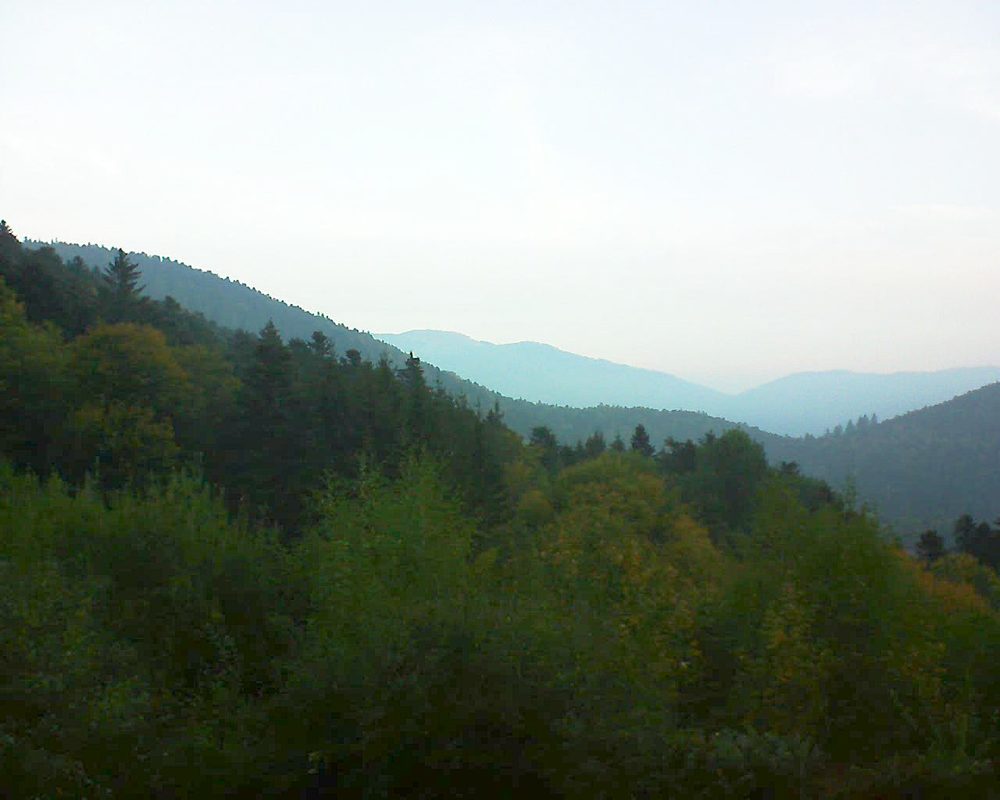 Le petit ballon vu depuis le Domaine Langmatt à Murbach le 09.10.2018 à 07:45 Le petit ballon (Alsace, Vosges) le 09.10.2018 à 07:45