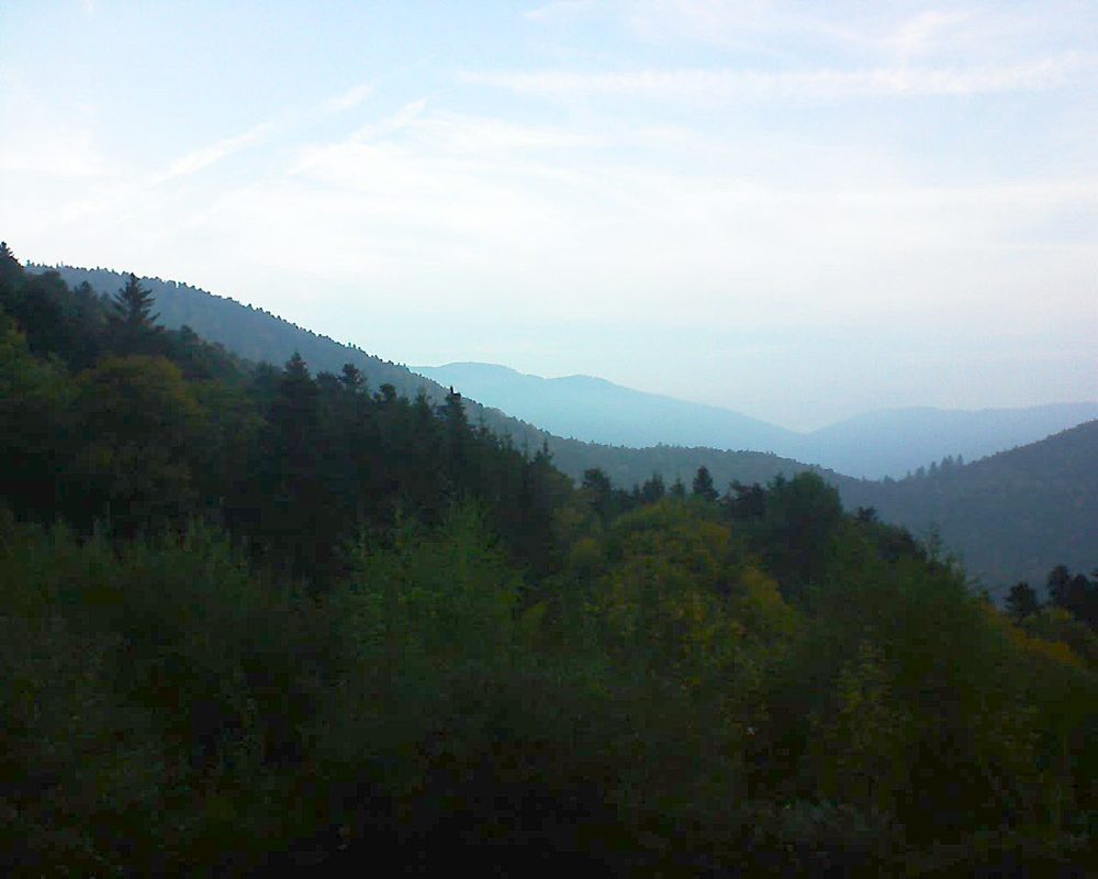 Le petit ballon vu depuis le Domaine Langmatt à Murbach le 09.10.2018 à 08:15 Le petit ballon (Alsace, Vosges) le 09.10.2018 à 08:15