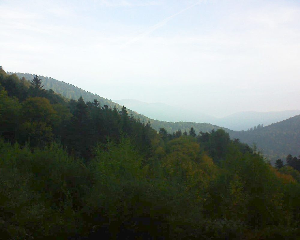 Le petit ballon vu depuis le Domaine Langmatt à Murbach le 09.10.2018 à 08:30 Le petit ballon (Alsace, Vosges) le 09.10.2018 à 08:30