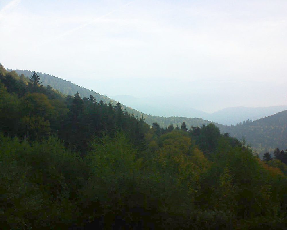 Le petit ballon vu depuis le Domaine Langmatt à Murbach le 09.10.2018 à 08:45 Le petit ballon (Alsace, Vosges) le 09.10.2018 à 08:45