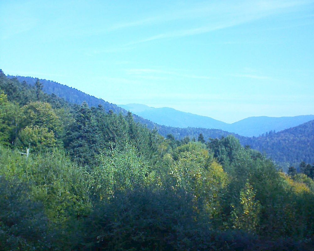Le petit ballon vu depuis le Domaine Langmatt à Murbach le 09.10.2018 à 11:15 Le petit ballon (Alsace, Vosges) le 09.10.2018 à 11:15