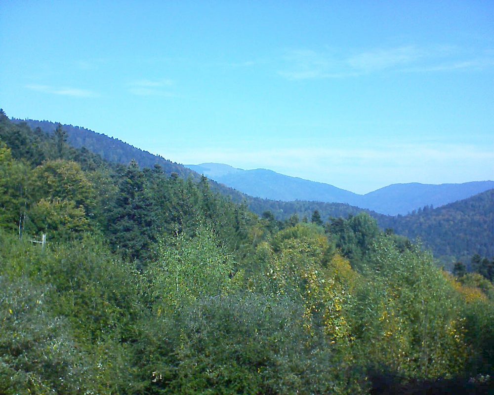 Le petit ballon vu depuis le Domaine Langmatt à Murbach le 09.10.2018 à 12:00 Le petit ballon (Alsace, Vosges) le 09.10.2018 à 12:00