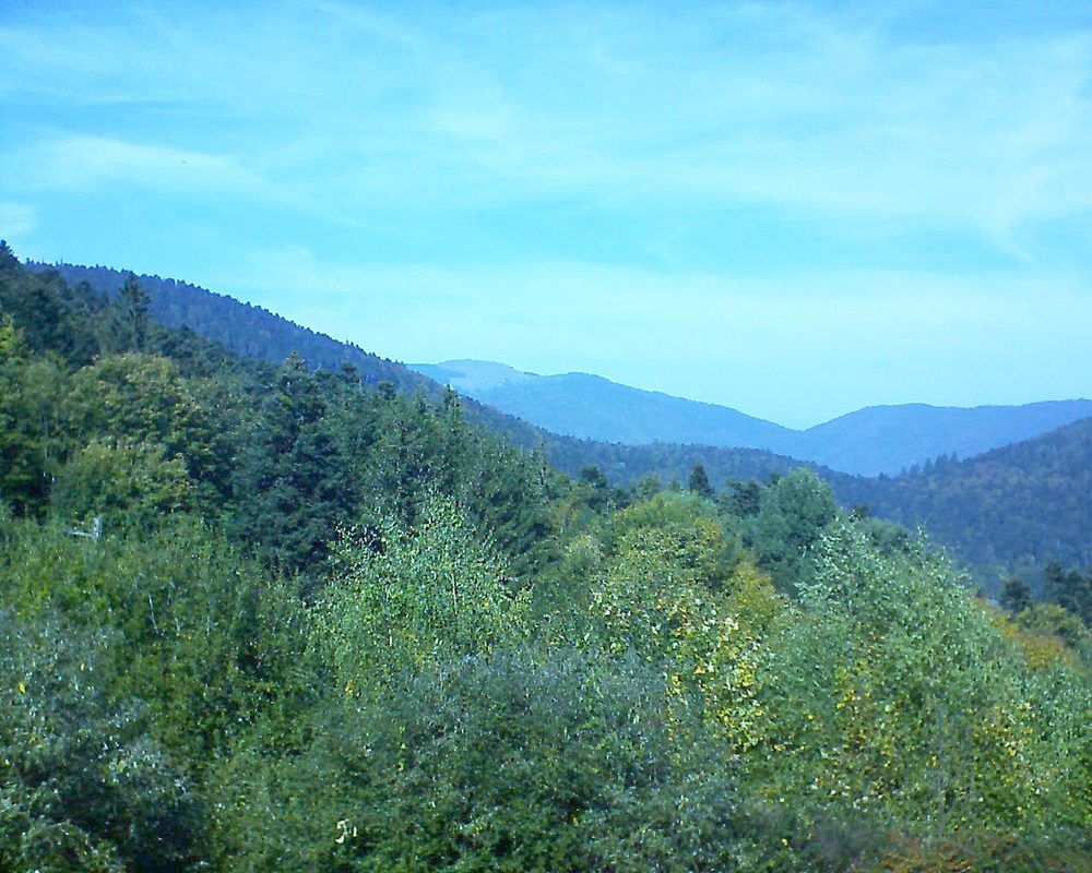 Le petit ballon vu depuis le Domaine Langmatt à Murbach le 09.10.2018 à 13:45 Le petit ballon (Alsace, Vosges) le 09.10.2018 à 13:45