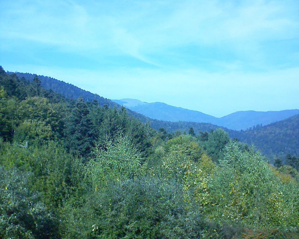 Le petit ballon vu depuis le Domaine Langmatt à Murbach le 09.10.2018 à 14:00 Le petit ballon (Alsace, Vosges) le 09.10.2018 à 14:00