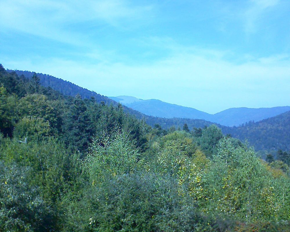 Le petit ballon vu depuis le Domaine Langmatt à Murbach le 09.10.2018 à 14:15 Le petit ballon (Alsace, Vosges) le 09.10.2018 à 14:15