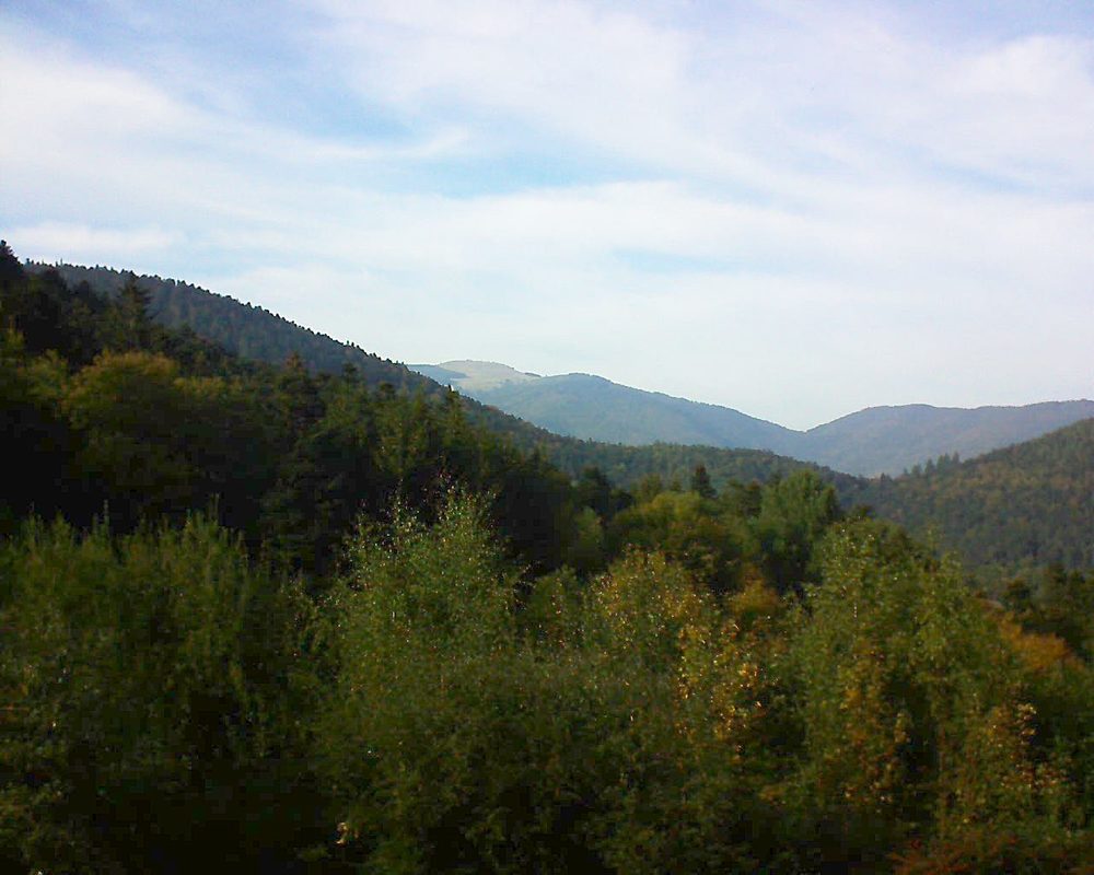 Le petit ballon vu depuis le Domaine Langmatt à Murbach le 09.10.2018 à 16:30 Le petit ballon (Alsace, Vosges) le 09.10.2018 à 16:30