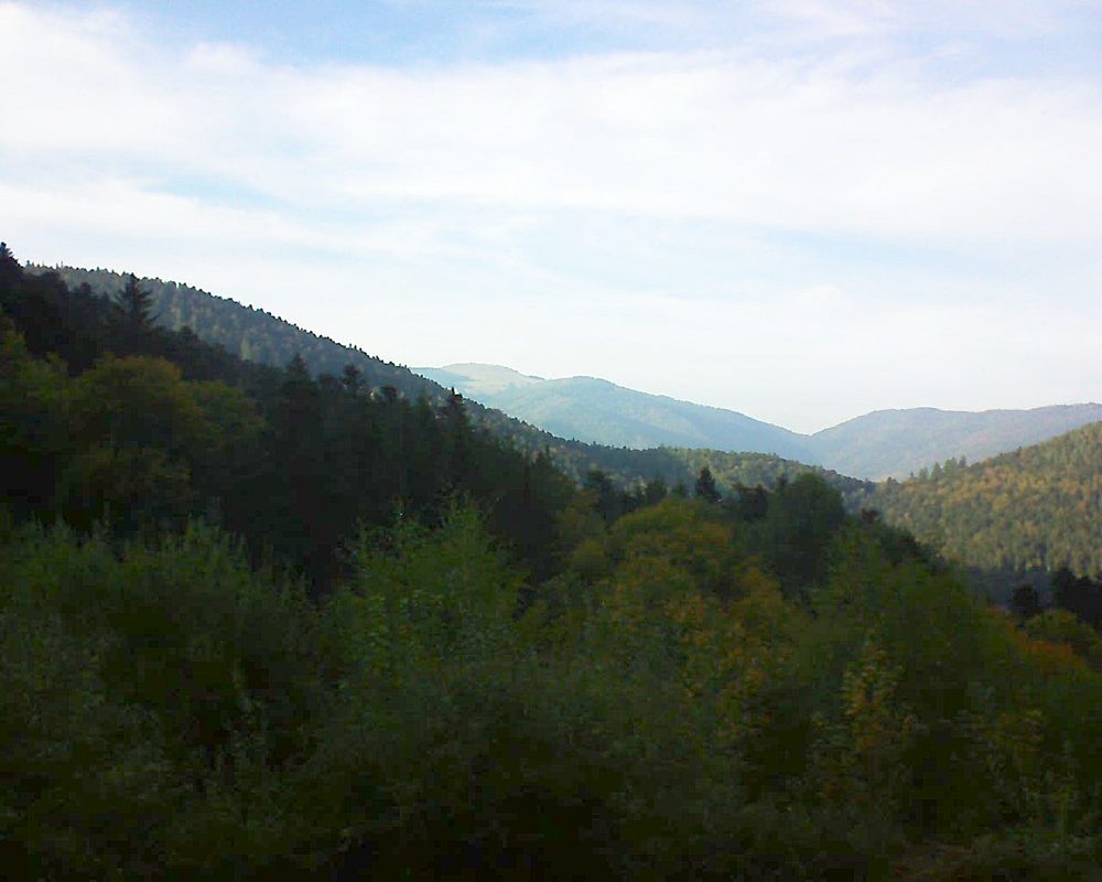 Le petit ballon vu depuis le Domaine Langmatt à Murbach le 09.10.2018 à 17:15 Le petit ballon (Alsace, Vosges) le 09.10.2018 à 17:15