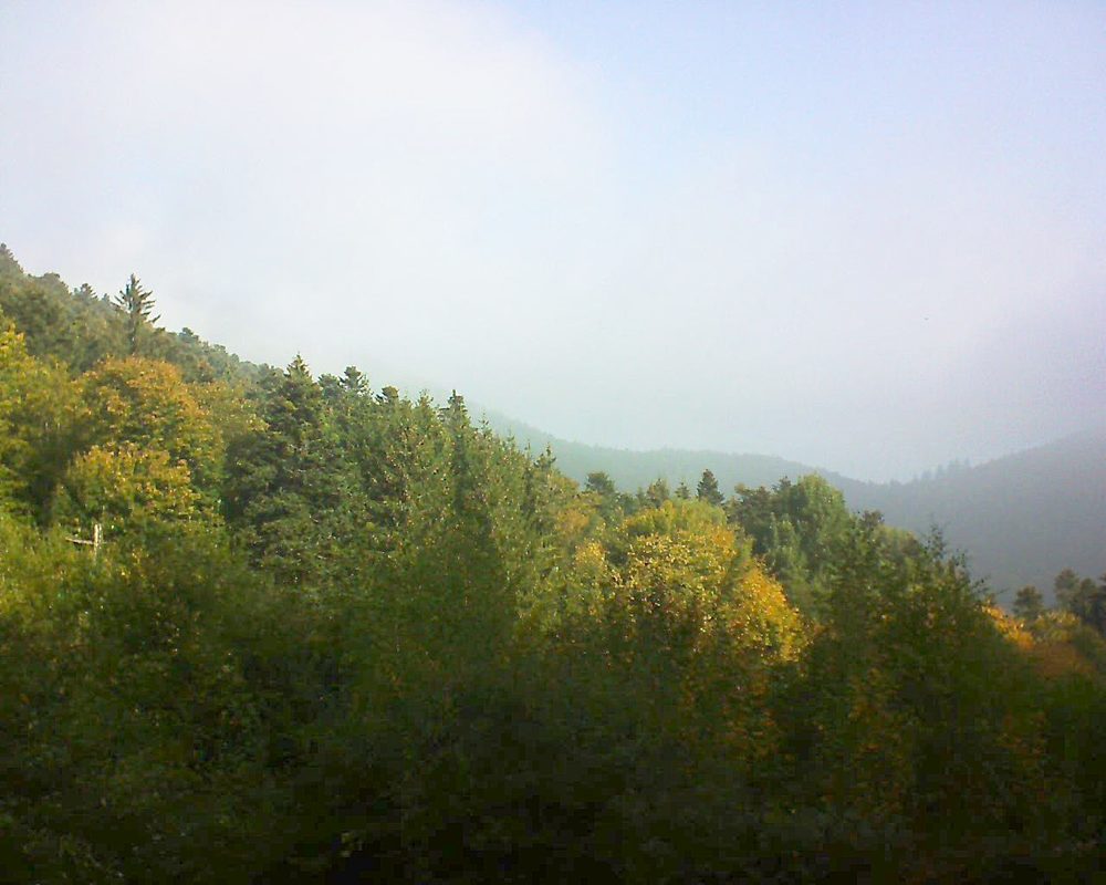 Le petit ballon vu depuis le Domaine Langmatt à Murbach le 10.10.2018 à 10:45 Le petit ballon (Alsace, Vosges) le 10.10.2018 à 10:45