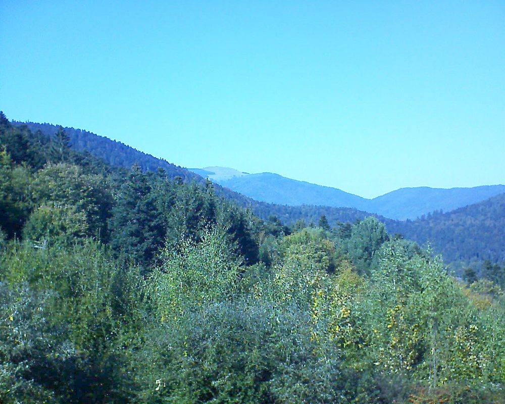 Le petit ballon vu depuis le Domaine Langmatt à Murbach le 10.10.2018 à 15:00 Le petit ballon (Alsace, Vosges) le 10.10.2018 à 15:00
