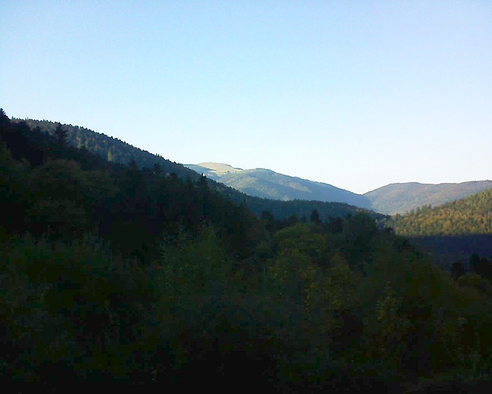Le petit ballon vu depuis le Domaine Langmatt à Murbach le 10.10.2018 à 17:30 Le petit ballon (Alsace, Vosges) le 10.10.2018 à 17:30