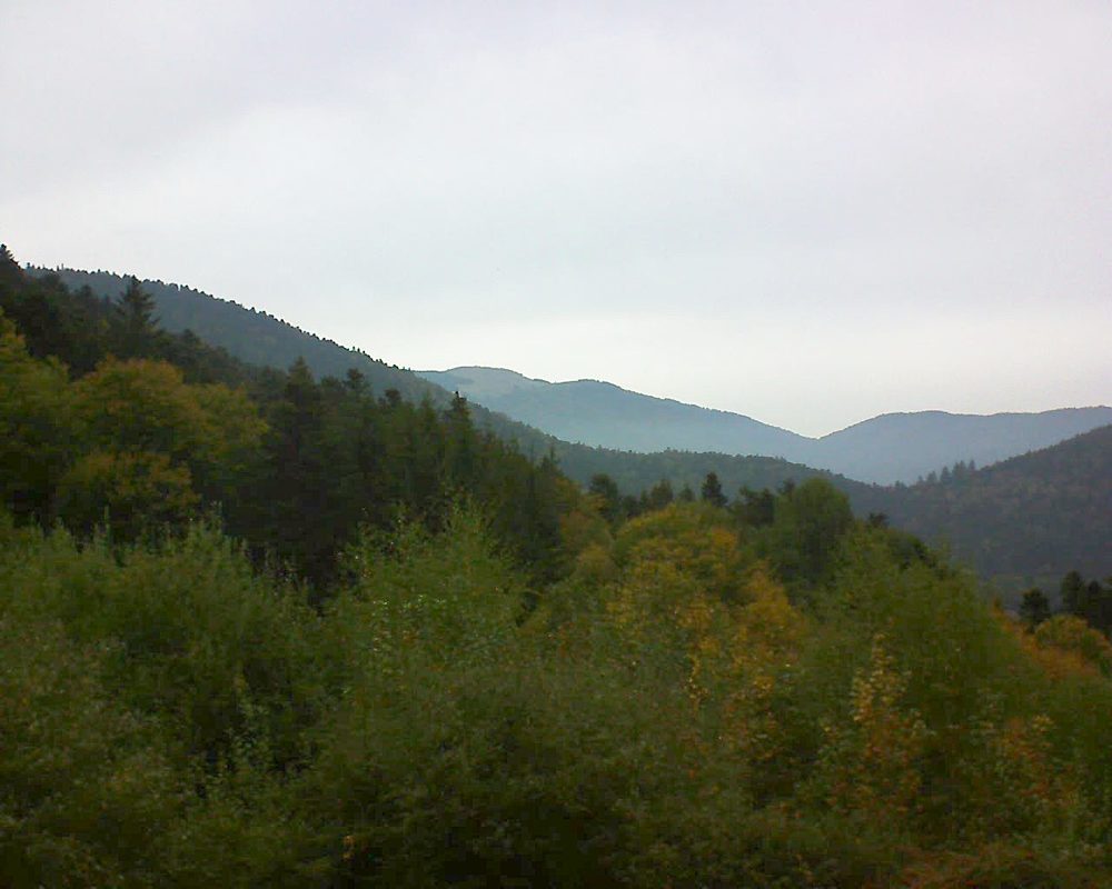 Le petit ballon vu depuis le Domaine Langmatt à Murbach le 11.10.2018 à 09:15 Le petit ballon (Alsace, Vosges) le 11.10.2018 à 09:15