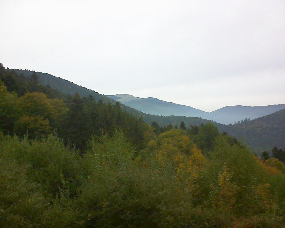 Le petit ballon vu depuis le Domaine Langmatt à Murbach le 11.10.2018 à 09:30 Le petit ballon (Alsace, Vosges) le 11.10.2018 à 09:30