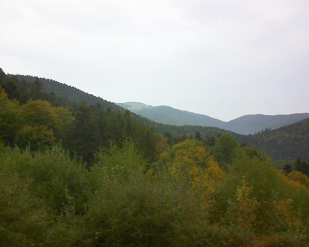Le petit ballon vu depuis le Domaine Langmatt à Murbach le 11.10.2018 à 10:30 Le petit ballon (Alsace, Vosges) le 11.10.2018 à 10:30