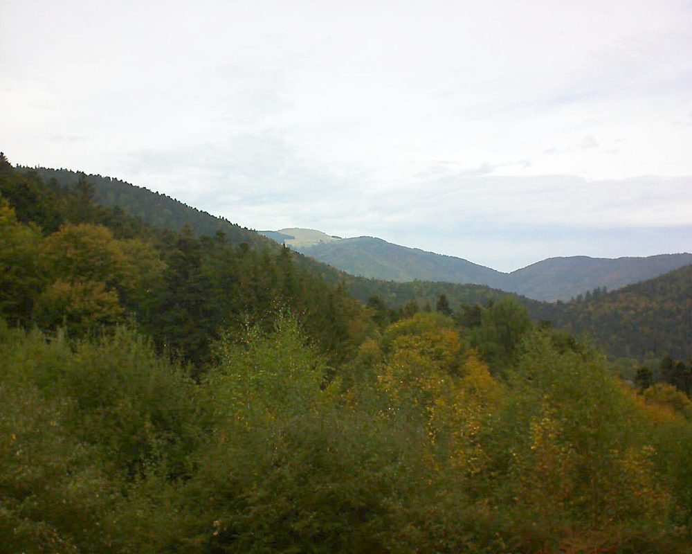 Le petit ballon vu depuis le Domaine Langmatt à Murbach le 11.10.2018 à 12:45 Le petit ballon (Alsace, Vosges) le 11.10.2018 à 12:45