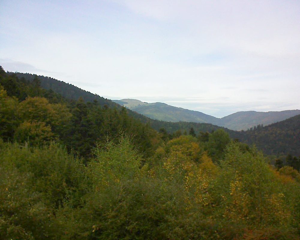 Le petit ballon vu depuis le Domaine Langmatt à Murbach le 11.10.2018 à 13:30 Le petit ballon (Alsace, Vosges) le 11.10.2018 à 13:30