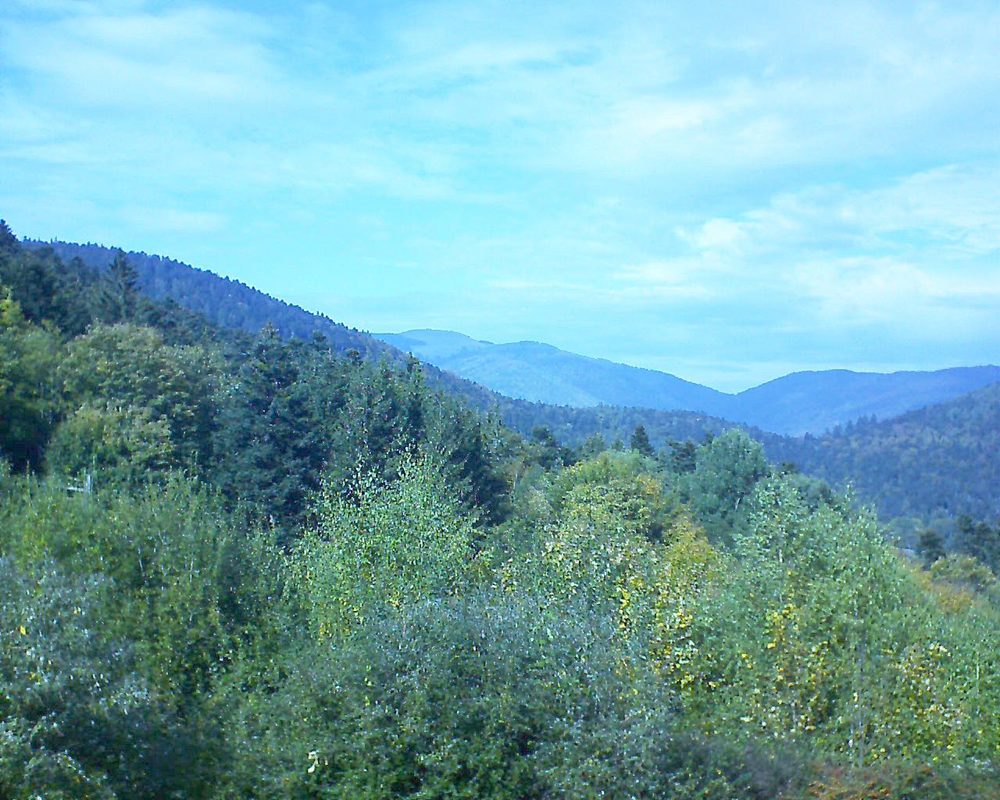 Le petit ballon vu depuis le Domaine Langmatt à Murbach le 11.10.2018 à 14:30 Le petit ballon (Alsace, Vosges) le 11.10.2018 à 14:30