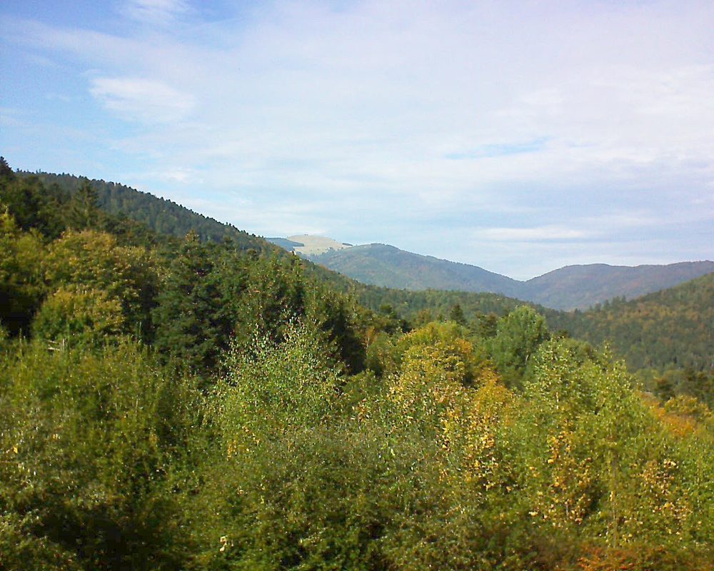Le petit ballon vu depuis le Domaine Langmatt à Murbach le 11.10.2018 à 15:00 Le petit ballon (Alsace, Vosges) le 11.10.2018 à 15:00