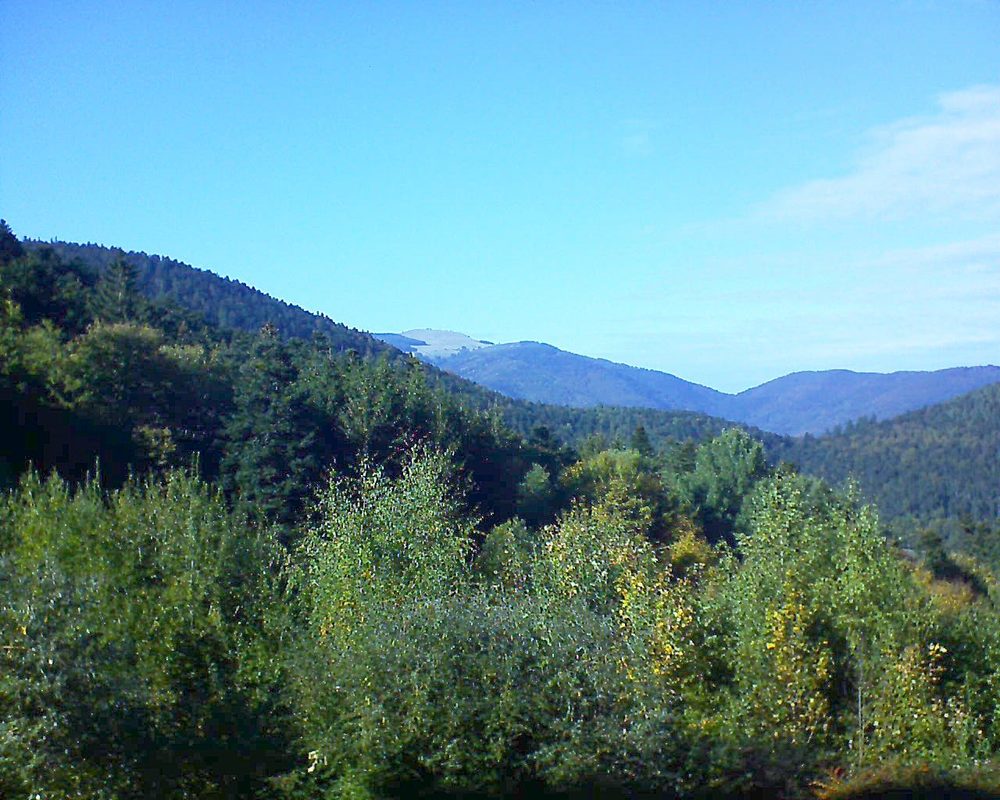 Le petit ballon vu depuis le Domaine Langmatt à Murbach le 11.10.2018 à 16:15 Le petit ballon (Alsace, Vosges) le 11.10.2018 à 16:15