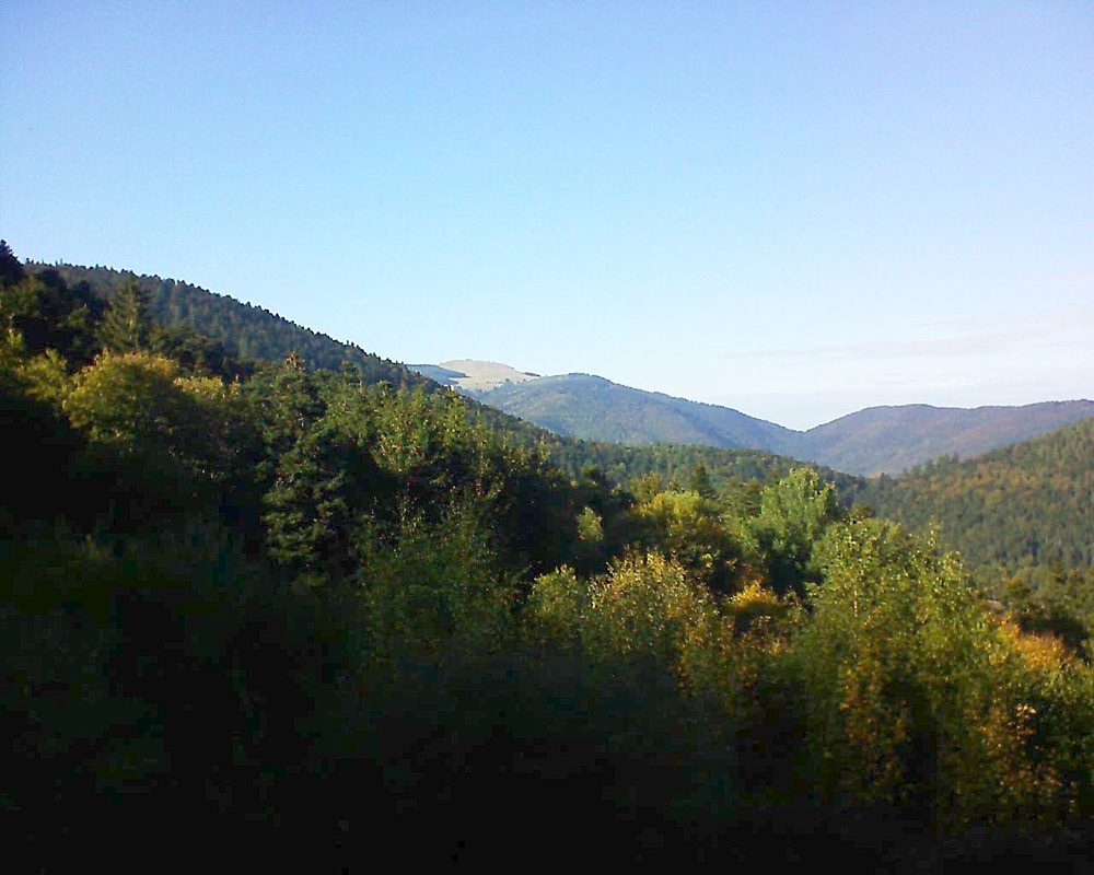Le petit ballon vu depuis le Domaine Langmatt à Murbach le 11.10.2018 à 16:30 Le petit ballon (Alsace, Vosges) le 11.10.2018 à 16:30