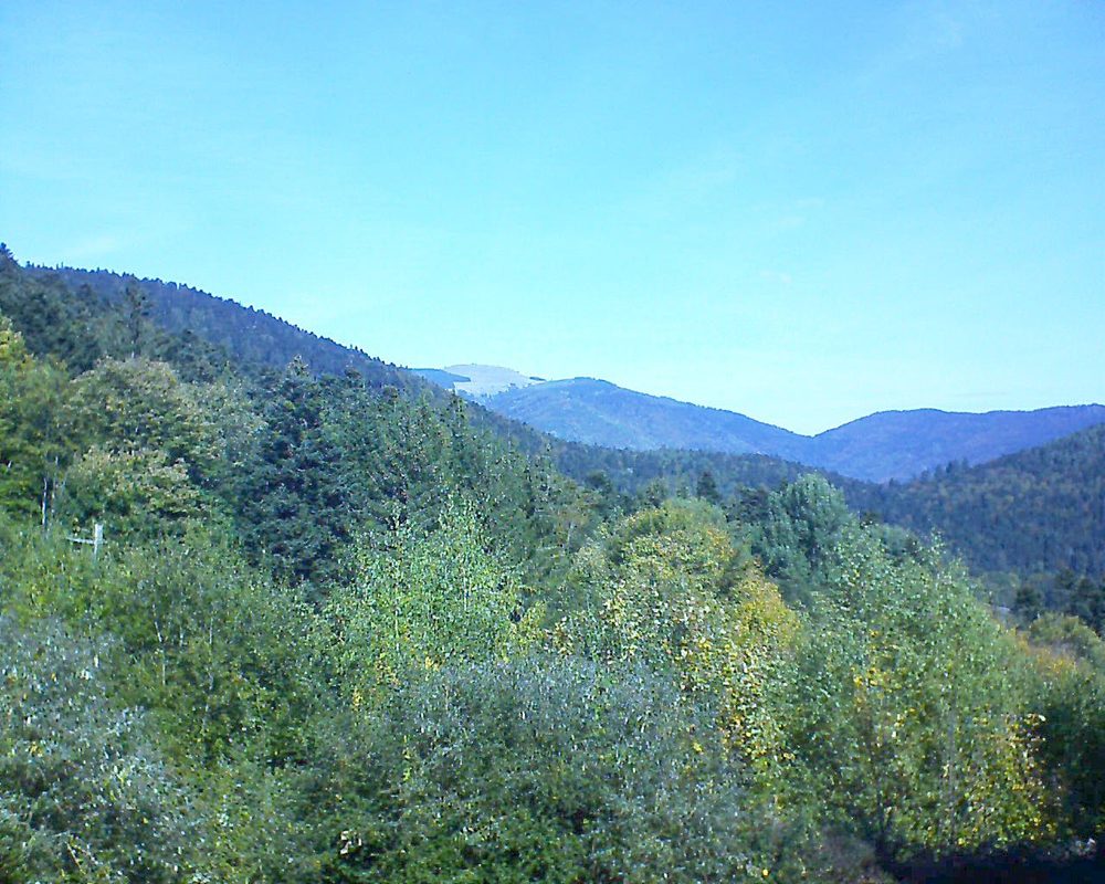 Le petit ballon vu depuis le Domaine Langmatt à Murbach le 12.10.2018 à 12:15 Le petit ballon (Alsace, Vosges) le 12.10.2018 à 12:15