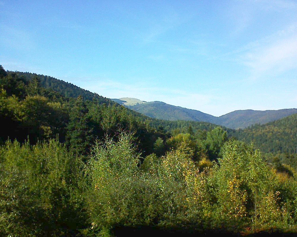 Le petit ballon vu depuis le Domaine Langmatt à Murbach le 12.10.2018 à 16:15 Le petit ballon (Alsace, Vosges) le 12.10.2018 à 16:15
