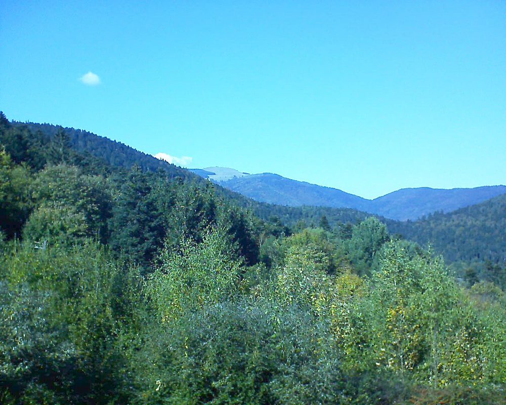 Le petit ballon vu depuis le Domaine Langmatt à Murbach le 13.10.2018 à 15:00 Le petit ballon (Alsace, Vosges) le 13.10.2018 à 15:00