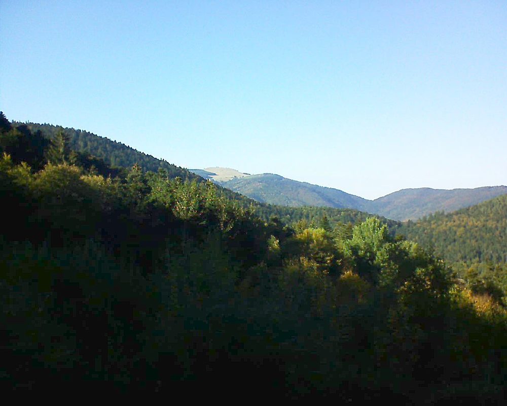 Le petit ballon vu depuis le Domaine Langmatt à Murbach le 13.10.2018 à 16:30 Le petit ballon (Alsace, Vosges) le 13.10.2018 à 16:30