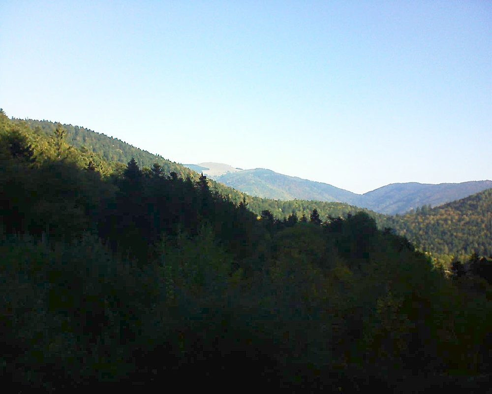 Le petit ballon vu depuis le Domaine Langmatt à Murbach le 14.10.2018 à 10:00 Le petit ballon (Alsace, Vosges) le 14.10.2018 à 10:00