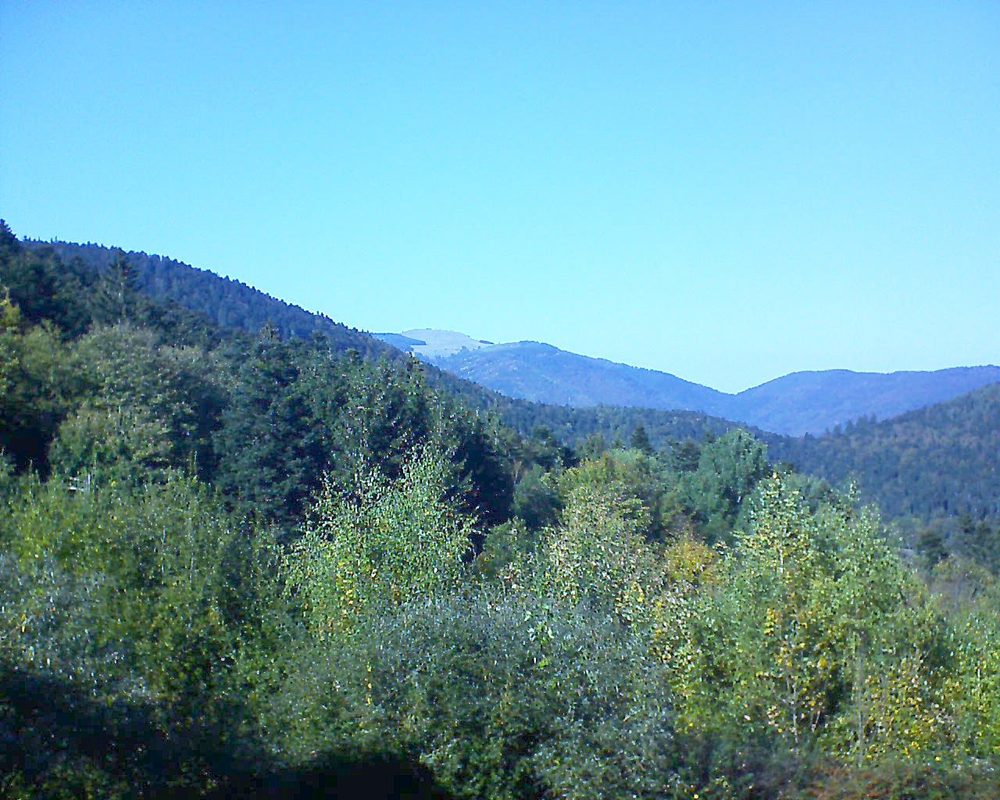 Le petit ballon vu depuis le Domaine Langmatt à Murbach le 15.10.2018 à 15:15 Le petit ballon (Alsace, Vosges) le 15.10.2018 à 15:15