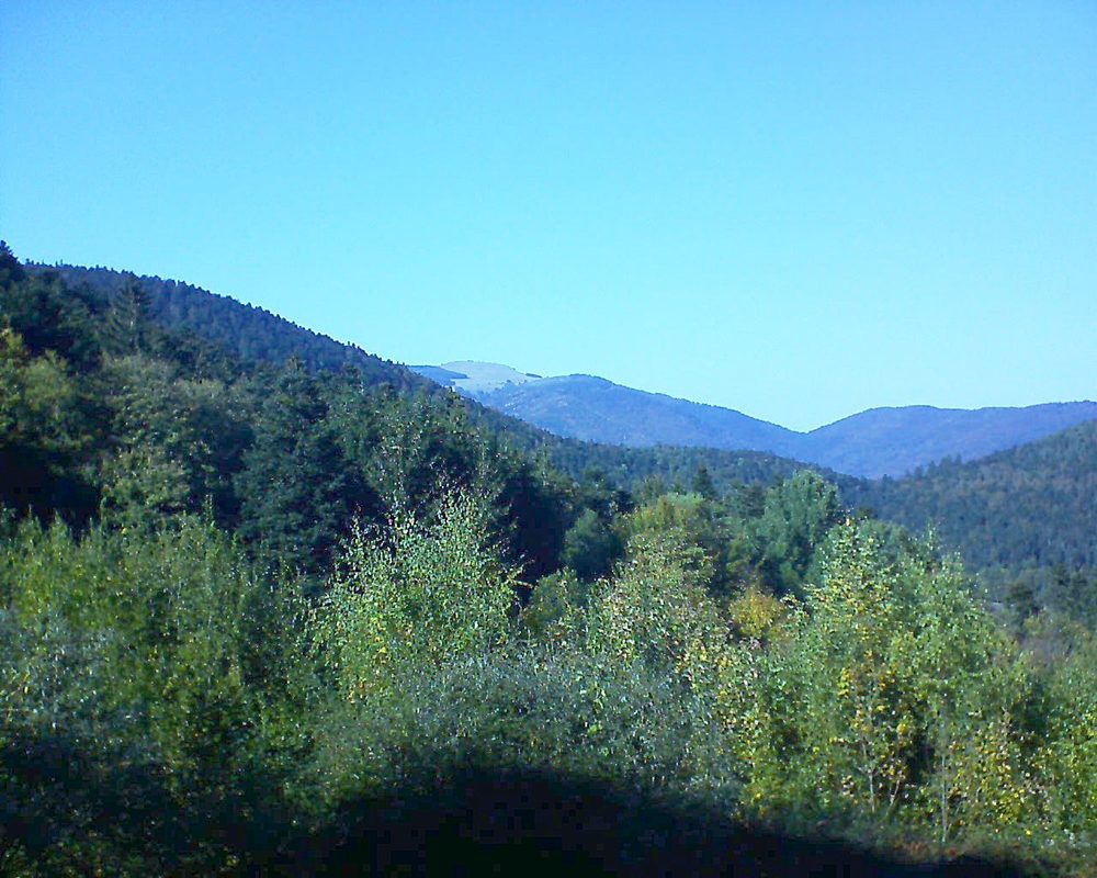 Le petit ballon vu depuis le Domaine Langmatt à Murbach le 15.10.2018 à 15:45 Le petit ballon (Alsace, Vosges) le 15.10.2018 à 15:45