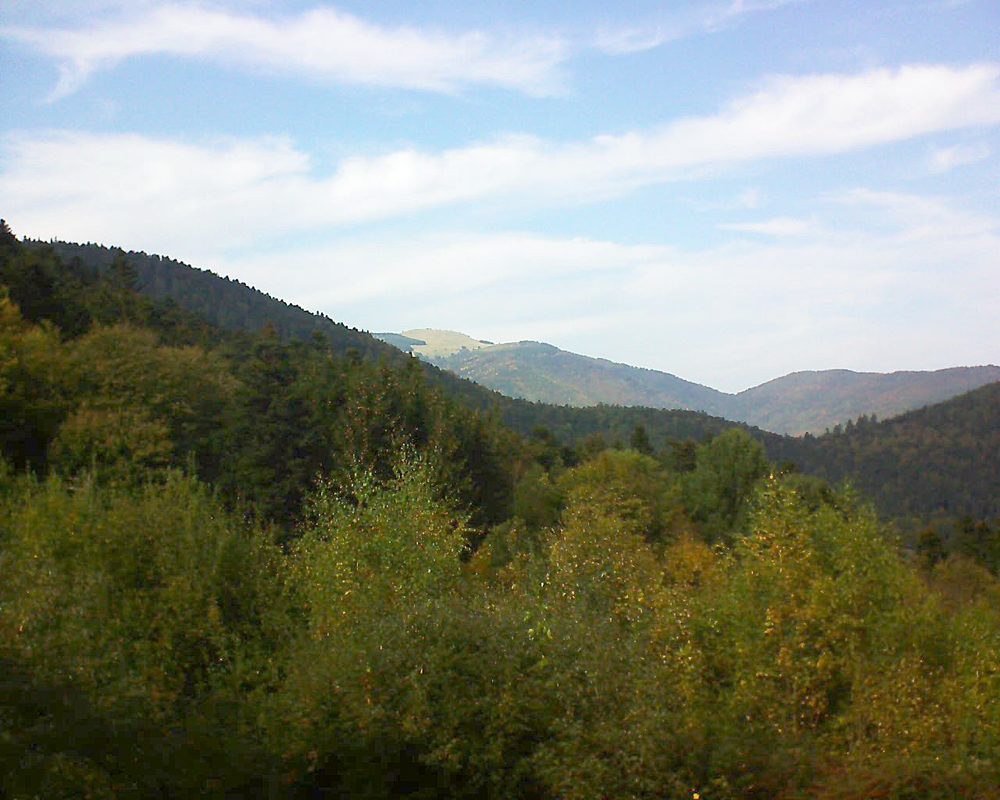 Le petit ballon vu depuis le Domaine Langmatt à Murbach le 16.10.2018 à 15:15 Le petit ballon (Alsace, Vosges) le 16.10.2018 à 15:15