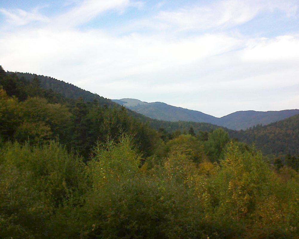 Le petit ballon vu depuis le Domaine Langmatt à Murbach le 16.10.2018 à 16:00 Le petit ballon (Alsace, Vosges) le 16.10.2018 à 16:00