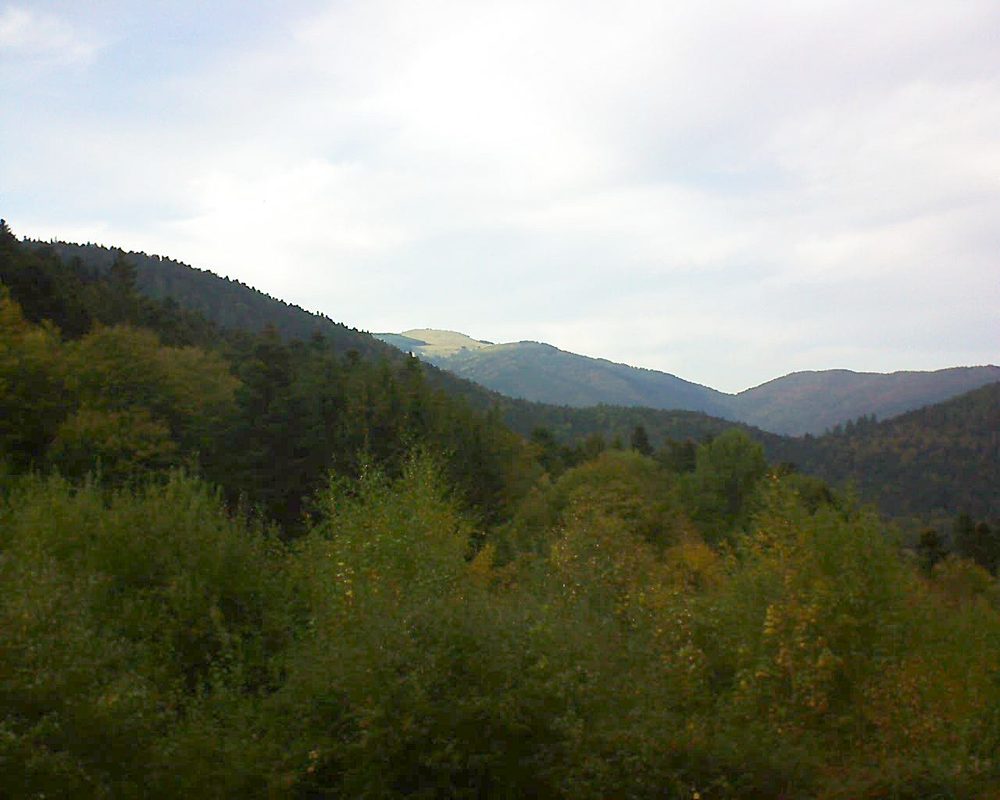 Le petit ballon vu depuis le Domaine Langmatt à Murbach le 16.10.2018 à 17:00 Le petit ballon (Alsace, Vosges) le 16.10.2018 à 17:00