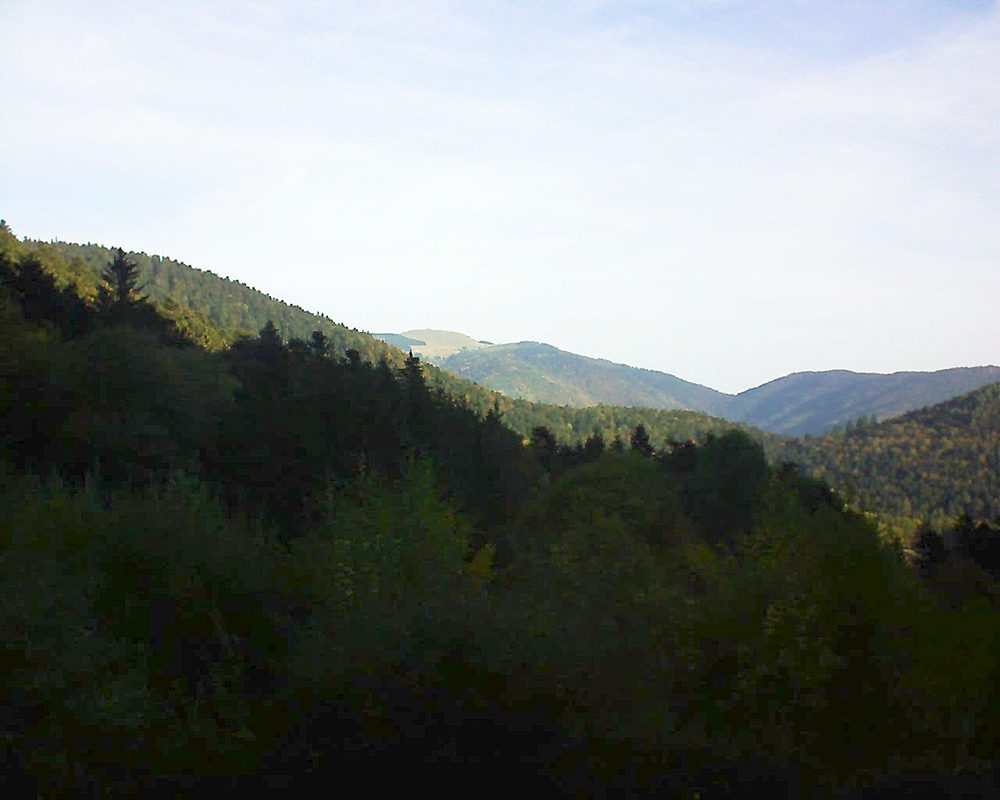 Le petit ballon vu depuis le Domaine Langmatt à Murbach le 17.10.2018 à 09:45 Le petit ballon (Alsace, Vosges) le 17.10.2018 à 09:45