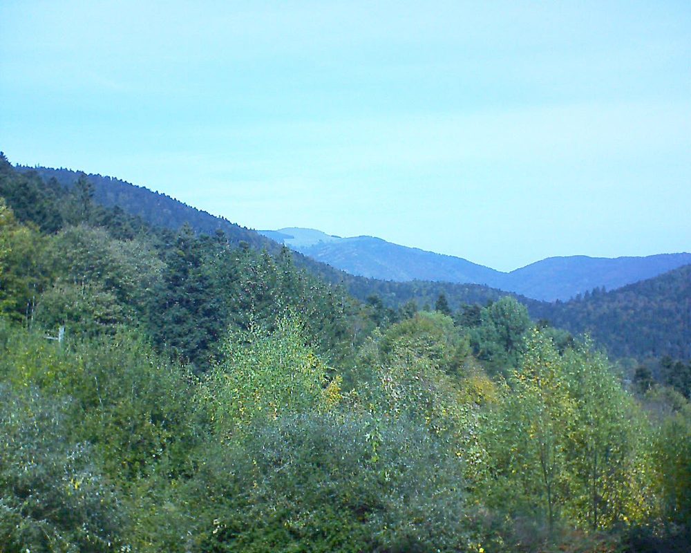 Le petit ballon vu depuis le Domaine Langmatt à Murbach le 17.10.2018 à 12:45 Le petit ballon (Alsace, Vosges) le 17.10.2018 à 12:45
