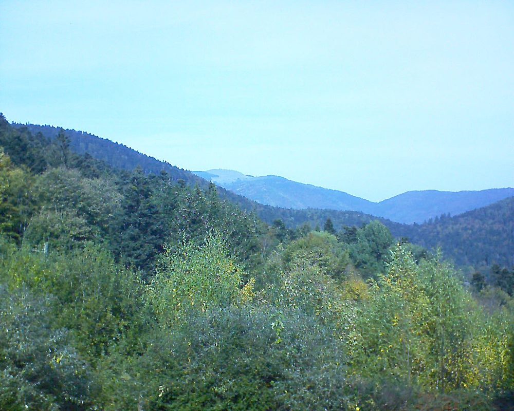 Le petit ballon vu depuis le Domaine Langmatt à Murbach le 17.10.2018 à 13:15 Le petit ballon (Alsace, Vosges) le 17.10.2018 à 13:15