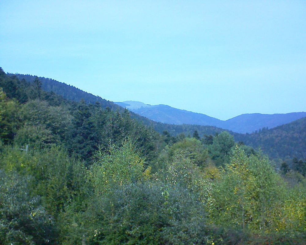 Le petit ballon vu depuis le Domaine Langmatt à Murbach le 17.10.2018 à 13:45 Le petit ballon (Alsace, Vosges) le 17.10.2018 à 13:45