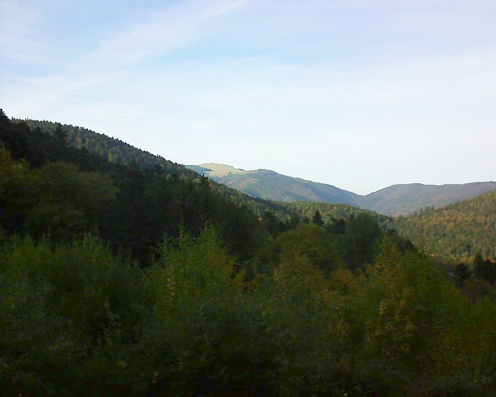 Le petit ballon vu depuis le Domaine Langmatt à Murbach le 17.10.2018 à 16:45 Le petit ballon (Alsace, Vosges) le 17.10.2018 à 16:45