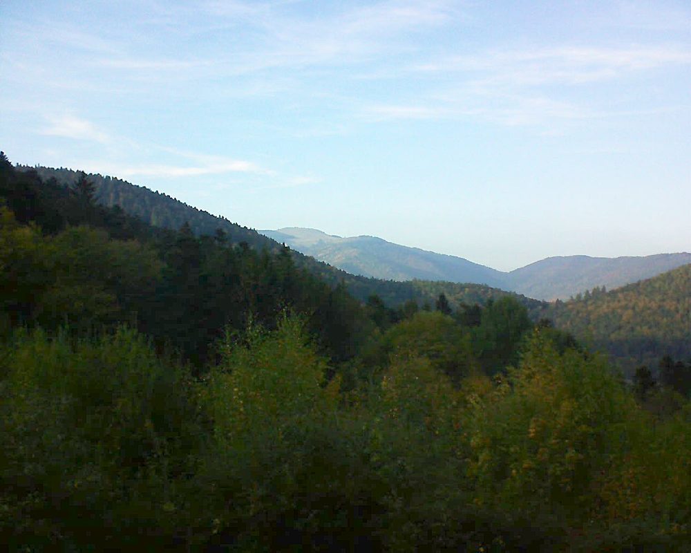 Le petit ballon vu depuis le Domaine Langmatt à Murbach le 18.10.2018 à 17:00 Le petit ballon (Alsace, Vosges) le 18.10.2018 à 17:00