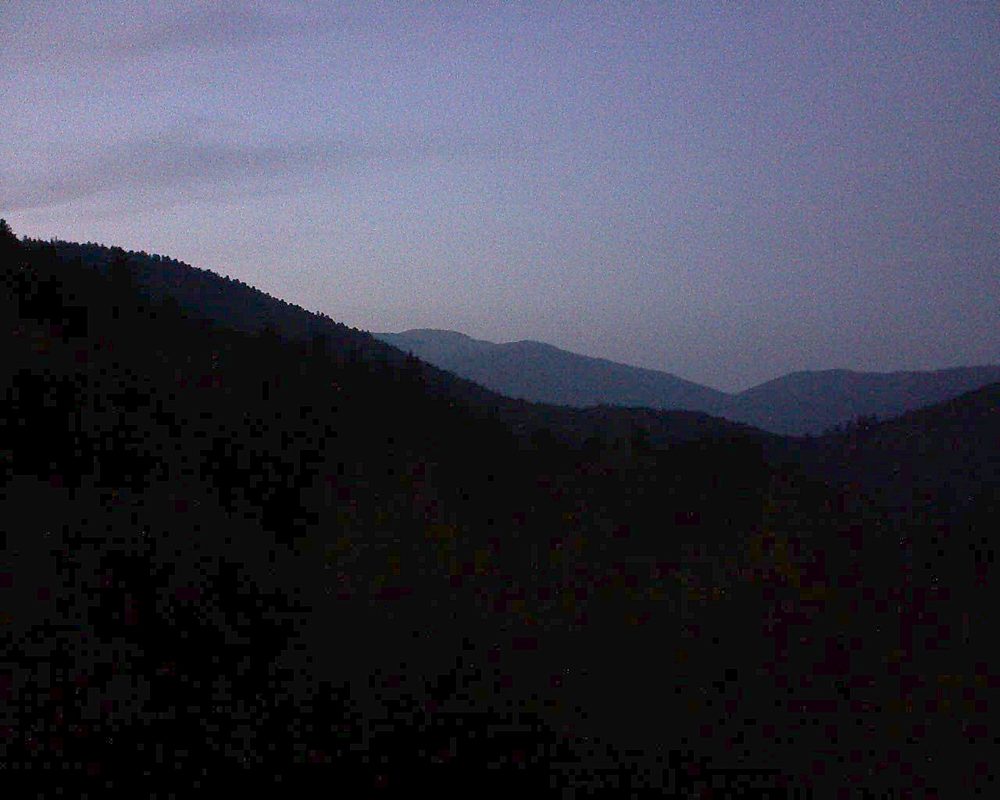 Le petit ballon vu depuis le Domaine Langmatt à Murbach le 18.10.2018 à 19:00 Le petit ballon (Alsace, Vosges) le 18.10.2018 à 19:00