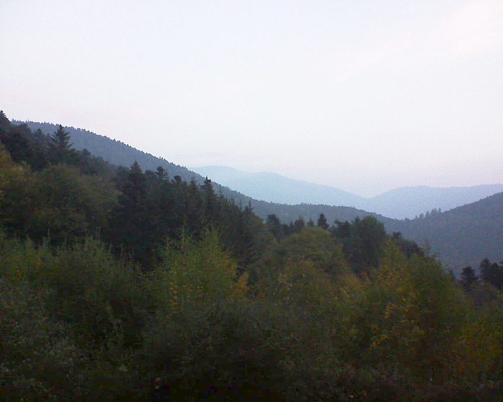 Le petit ballon vu depuis le Domaine Langmatt à Murbach le 19.10.2018 à 07:45 Le petit ballon (Alsace, Vosges) le 19.10.2018 à 07:45