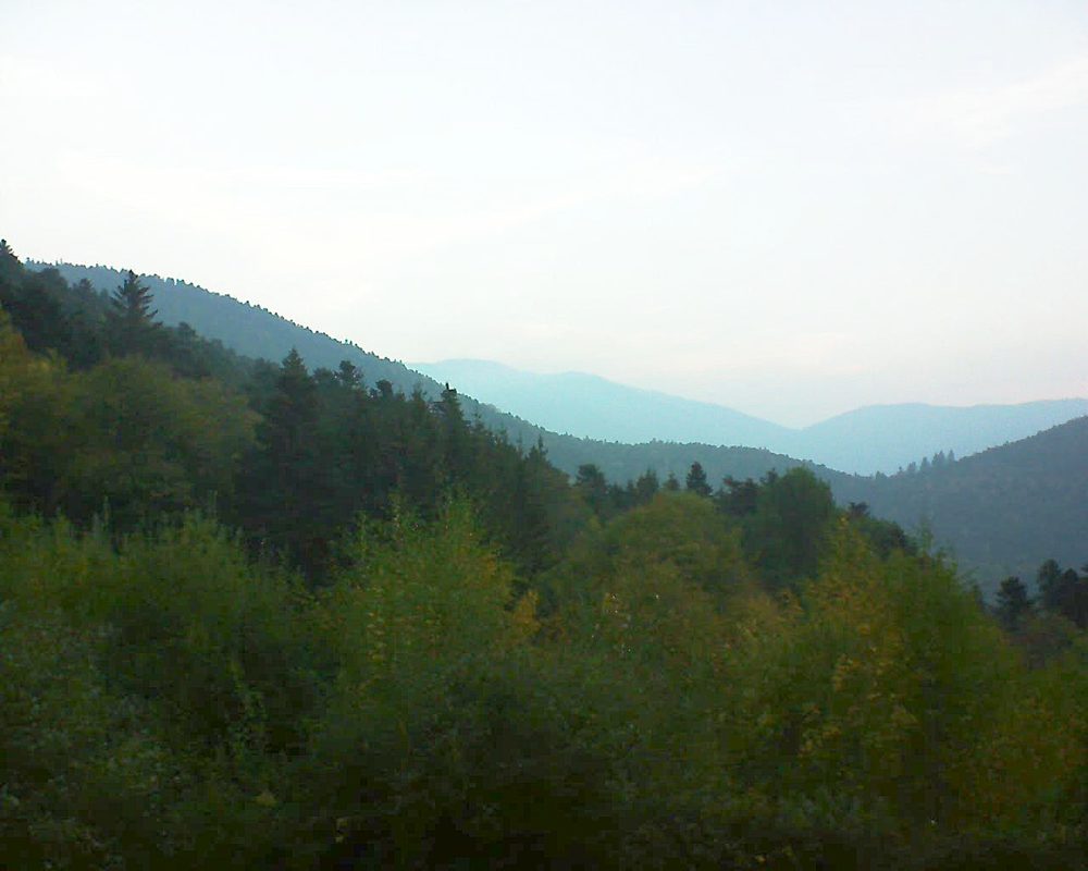 Le petit ballon vu depuis le Domaine Langmatt à Murbach le 19.10.2018 à 08:00 Le petit ballon (Alsace, Vosges) le 19.10.2018 à 08:00