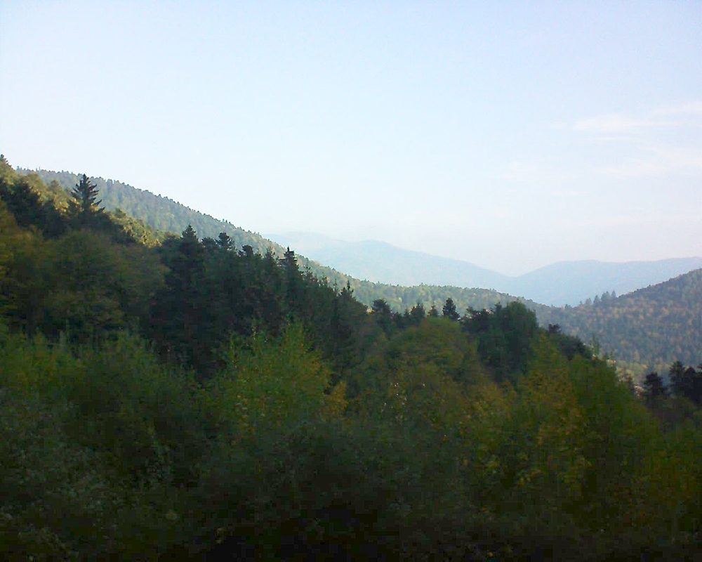 Le petit ballon vu depuis le Domaine Langmatt à Murbach le 19.10.2018 à 09:45 Le petit ballon (Alsace, Vosges) le 19.10.2018 à 09:45