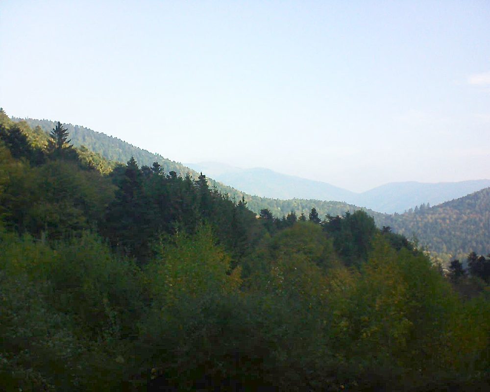 Le petit ballon vu depuis le Domaine Langmatt à Murbach le 19.10.2018 à 10:00 Le petit ballon (Alsace, Vosges) le 19.10.2018 à 10:00